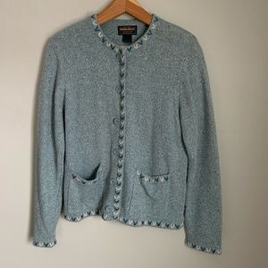 Vintage Blue Women's Cardigan Sweater